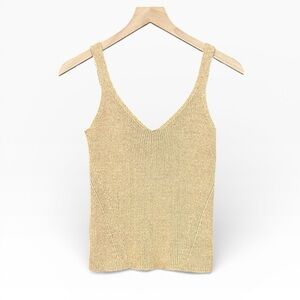 Old Navy Tan Cotton Wool Blend V-Neck Sweater Tank Top Women’s Size XS